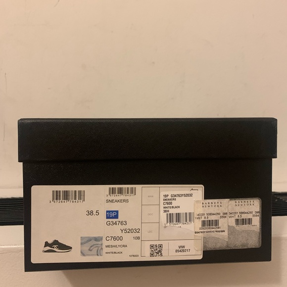 Chanel white and black mesh fashion sneakers - Picture 9 of 10